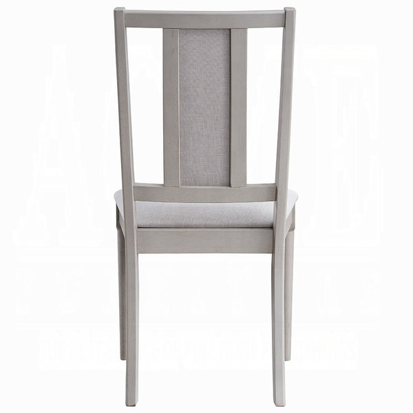 English Elm Elegant Gray Upholstered Side Chairs Set of 2 — Modern Wooden Dining Seats, Natural Gray Finish, Comfortable Contemporary Design B2741P331530
