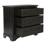 OSP Home Furnishings Farmhouse Basics 3 Drawer Chest Rustic Black