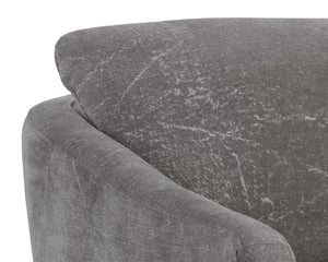 Sunpan IRINA Swivel Lounge Chair - Comfortable Nepal Pebble Accent with 360° Movement for Modern Spaces 109446