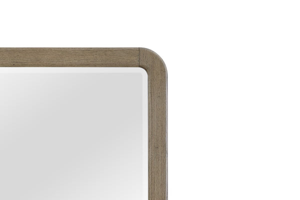 English Elm English Knotty Oak Frame Landscape Wall Mirror with Rounded Corners for Bedroom Decor B2699P437953