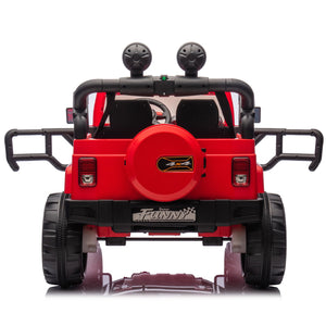 English Elm 24v Kids Electric Ride on Car with Parental Remote Rear Suspension and Bluetooth Audio Red W1578P228745