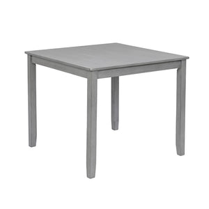 English Elm Wooden Square Dining Table For Small Spaces - Modern 4-Person Kitchen Table With Gray Finish W1998126373-GIGA