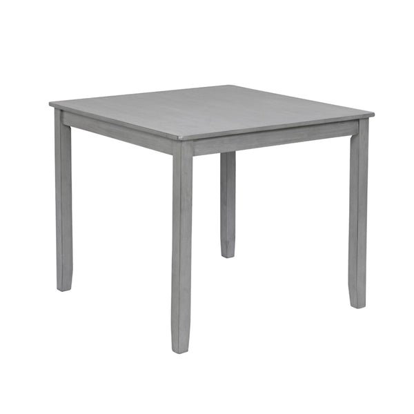 English Elm Wooden Square Dining Table For Small Spaces - Modern 4-Person Kitchen Table With Gray Finish W1998126373-GIGA