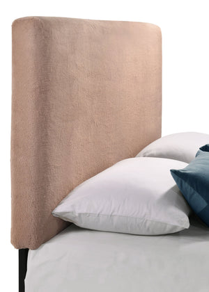 English Elm Blush Plush Upholstered Headboard Art Deco Glam Bedroom Foam Padded Hardwood Frame B062P153877