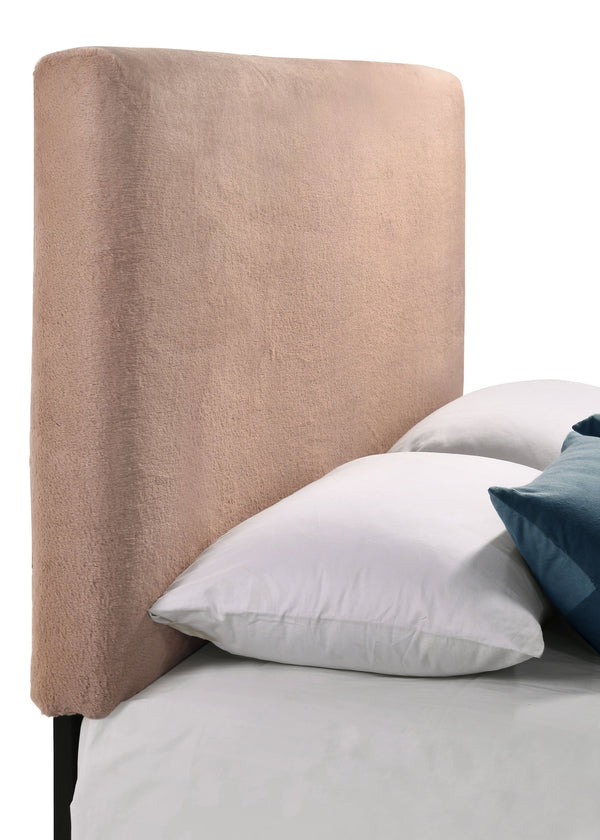 English Elm Blush Plush Upholstered Headboard Art Deco Glam Bedroom Foam Padded Hardwood Frame B062P153877