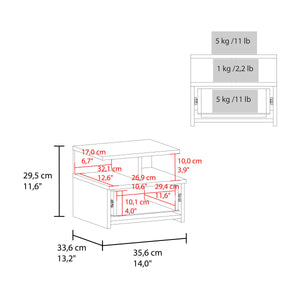 English Elm Kronos Blue Floating Nightstand With Drawer & Shelf - Modern Space-Saving Design For Any Room B062P389902