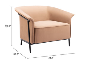 Burry Accent Chair Tan 110117 Zuo Modern