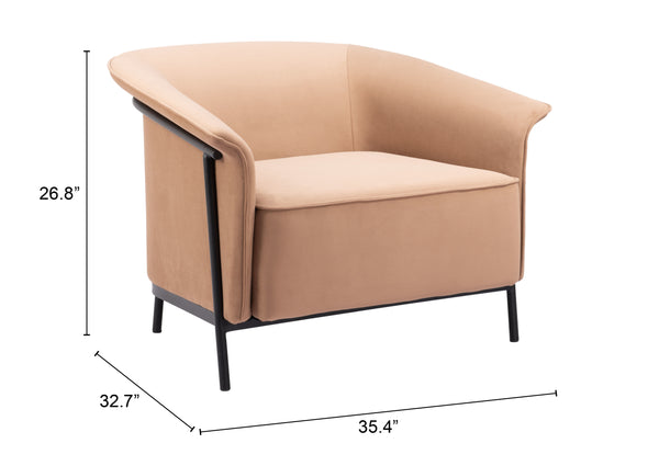 Burry Accent Chair Tan 110117 Zuo Modern