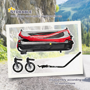 English Elm Aosom Convertible Pet Bike Trailer Stroller with Oxford Fabric and Safety Reflectors W2225P217623
