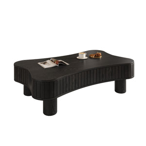 English Elm Lift Top Coffee Table with Fluted Panels Hidden Storage and Hydraulic Rise for Living Rooms W1445P317474