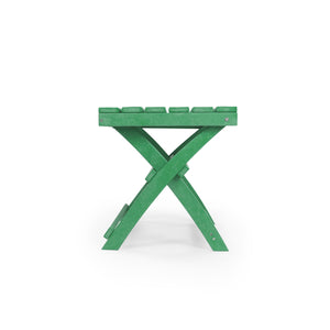 English Elm Seaview Recycled Hdpe Outdoor Folding Side Table Uv Resistant Patio Deck Use Green B2745P409726