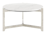 Barmas Coffee Table White & Silver 110255 Zuo Modern