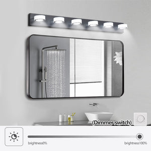 English Elm 45" Modern 6-Light Led Vanity Light - Sleek Black Wall Fixture For Stylish Bathroom & Dressing Areas W2312P374887
