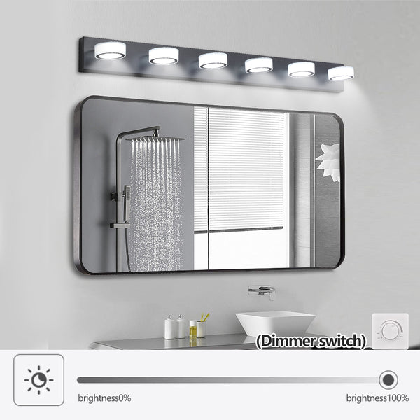 English Elm 45" Modern 6-Light Led Vanity Light - Sleek Black Wall Fixture For Stylish Bathroom & Dressing Areas W2312P374887