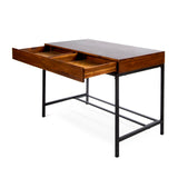 Christopher Knight Home® - Noble House - Ebany Industrial Dark Oak Acacia Wood Storage Desk with Rustic Metal Iron Accents