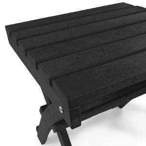 English Elm Seaview Recycled Hdpe Outdoor Folding Side Table Uv Resistant Patio Deck Use Black B2745P409721