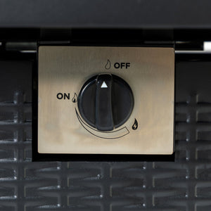 English Elm 28-Inch Iron Square Propane Fire Pit Table - Elegant, Durable Design With Adjustable Heat & Versatile Use W3131P277175