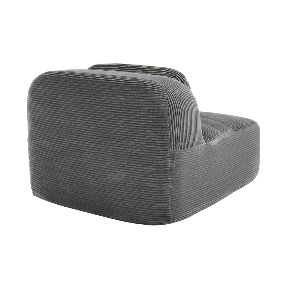 English Elm Hamlet Corduroy L-shaped Sectional Sofa with Pillows for Modern Living Rooms Grey W714P323648