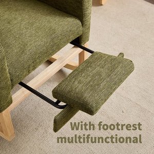 English Elm Modern Upholstered Rocking Chair With Solid Wood Legs - Cozy Nursery Glider & Living Room Lounge Armchair W2725P276949