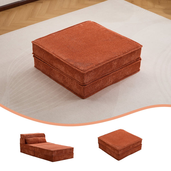 English Elm Compression Modular Sofa Bed - Convertible Mah-Jong Style, Soft Fleece, Memory Foam, No Assembly! W3723P377146