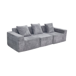 English Elm Floor Corduroy Convertible Couch Bed with Pillow Back & Armrests, CertiPUR-US Foam, Machine-Washable Cover W3341P329069
