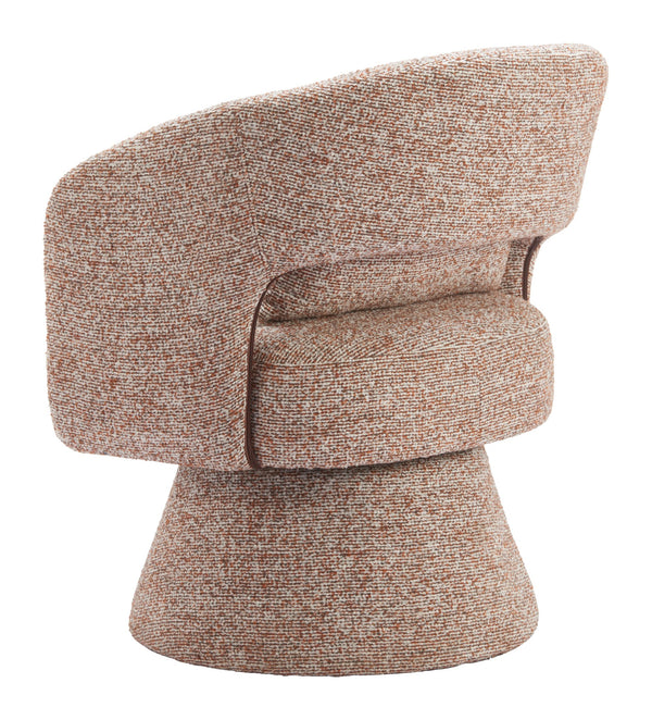 Zuo Modern Liva Swivel Chair In Frosty Brown – Modern Elegance With Durable Shearling Fabric For Hospitality Use Brown 100% Polyester,Plywood 110849-zuo-modern