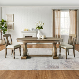 English Elm (1 Table+6 Chairs) Modern Mid-Century Extendable Dining Set For 6 - Stylish, Comfortable, Durable! W2582S00145