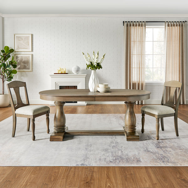 English Elm (1 Table+6 Chairs) Modern Mid-Century Extendable Dining Set For 6 - Stylish, Comfortable, Durable! W2582S00145