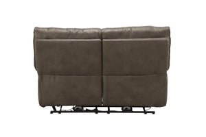 English Elm Harumi Gray Fabric Power Motion Loveseat w/USB Ports, Tufted Tight Cushions, Pillow-Top Arms, 67" Reclined Depth B2726P343796