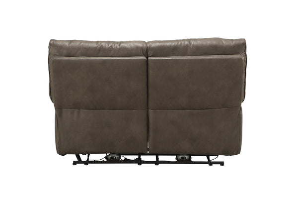 English Elm Harumi Gray Fabric Power Motion Loveseat w/USB Ports, Tufted Tight Cushions, Pillow-Top Arms, 67" Reclined Depth B2726P343796
