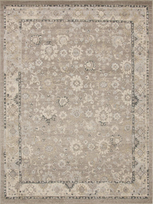 Unique Loom Penrose Krystle Machine Made Floral Rug Beige Brown, Gray/Ivory 9' 0" x 12' 0"