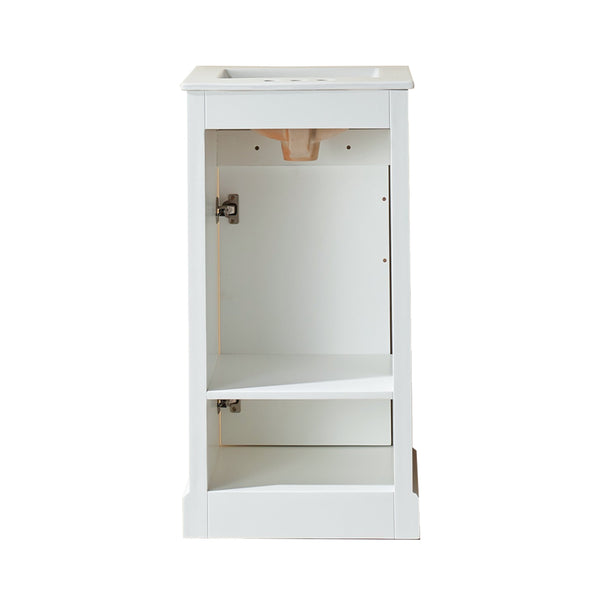 English Elm Fully Assembled 18'' Freestanding Bathroom Vanity With Eco-Friendly Top & Dual Handle Options W1826P347105