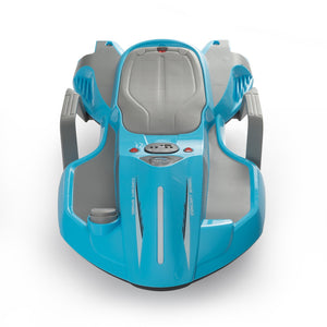 English Elm Electric Manta Ray Kids Ride on Racing Car with Built in Lights Music and Stable Wheels Blue W2181P202380
