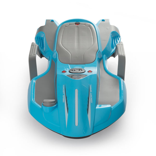English Elm Electric Manta Ray Kids Ride on Racing Car with Built in Lights Music and Stable Wheels Blue W2181P202380