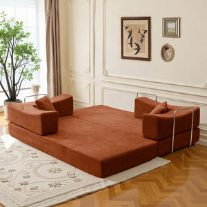 English Elm 2-In-1 Convertible Modular Sofa Bed With Memory Foam - Space-Saving Comfort For Small Homes W3653P355638