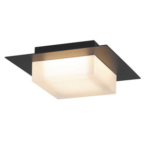 English Elm 8 Inch Square Led Flush Mount Dimmable Ceiling Light with Selectable Color Temperature Black B370P399078