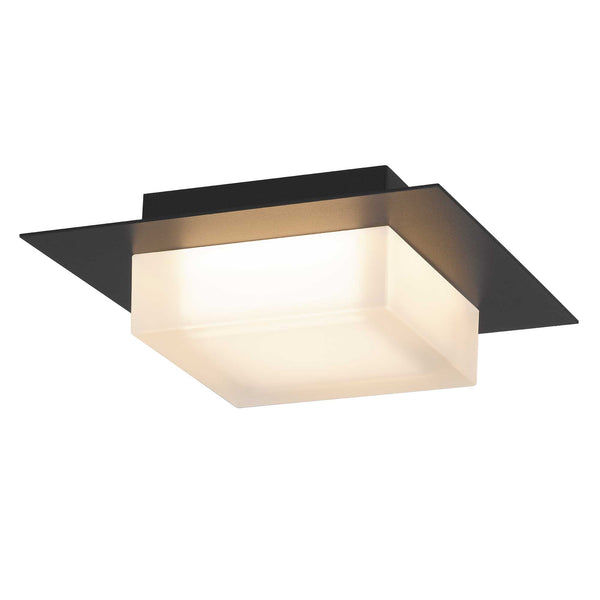 English Elm 8 Inch Square Led Flush Mount Dimmable Ceiling Light with Selectable Color Temperature Black B370P399078