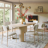 Sydhavnen Dining Chair Cream & Gold 110276 Zuo Modern