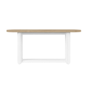 A.R.T. Furniture Garrison Console Table - Chic Washed Oak Top & Elegant Resin Base For Contemporary Living Spaces Brown, White Parawood Solids With Ash Embossing,White Oak Veneers,Resin 322314-1317