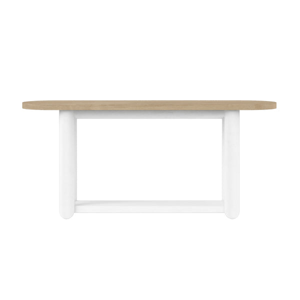 A.R.T. Furniture Garrison Console Table - Chic Washed Oak Top & Elegant Resin Base For Contemporary Living Spaces Brown, White Parawood Solids With Ash Embossing,White Oak Veneers,Resin 322314-1317