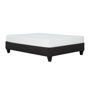 English Elm Modern Upholstered Platform Bed Frame Queen – Cozy Linen-Look Dark Gray Finish, Solid Wood Base DARK GREY 73 L x 11 W x 10 H B011P199725