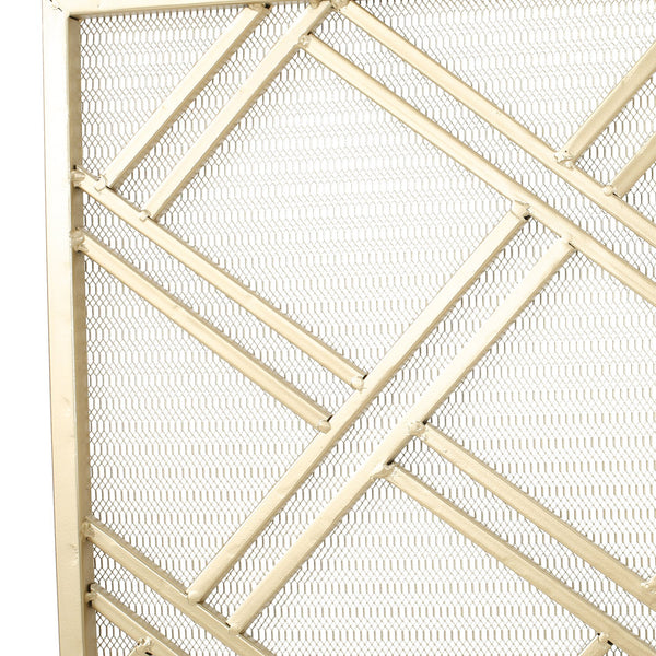English Elm Christopher Knight Home® - FIRE Iron Fireplace Screen with Durable Mesh Guard and Stable Frame for Safety and Classic Hearth Appeal Gold 61129.00GLD