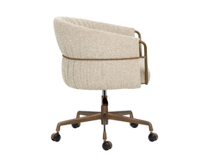 Sunpan OLMA Office Chair - Comfort and Style with Two-Tone Upholstery in Meg Taupe & Santa Cruz Oatmeal 112388