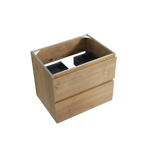 English Elm Alice24-106, Floating Oak Bathroom Vanity Cabinet Two Soft-close Drawers Minimalist Design W1865P147101