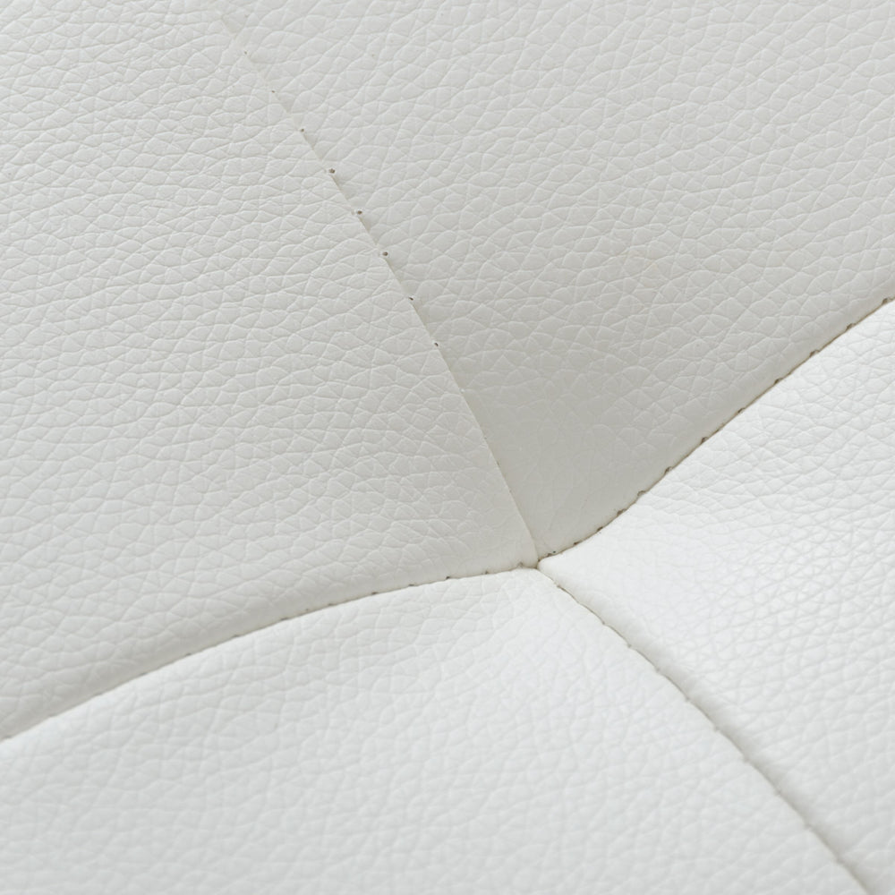 Vig Furniture Click - Set Of 2 Modern White Leatherette Dining Chairs With Stylish Stainless Steel Legs & Comfort White  Vgvcb808-wht