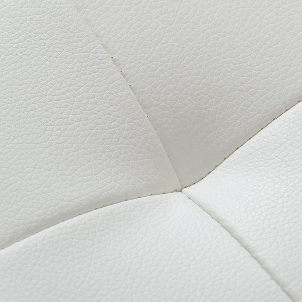 Vig Furniture Click - Set Of 2 Modern White Leatherette Dining Chairs With Stylish Stainless Steel Legs & Comfort White  Vgvcb808-wht