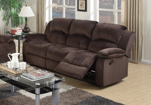 English Elm Modern Tufted Suede Reclining Sofa Set with Rocker for Contemporary Living Rooms B011S02396