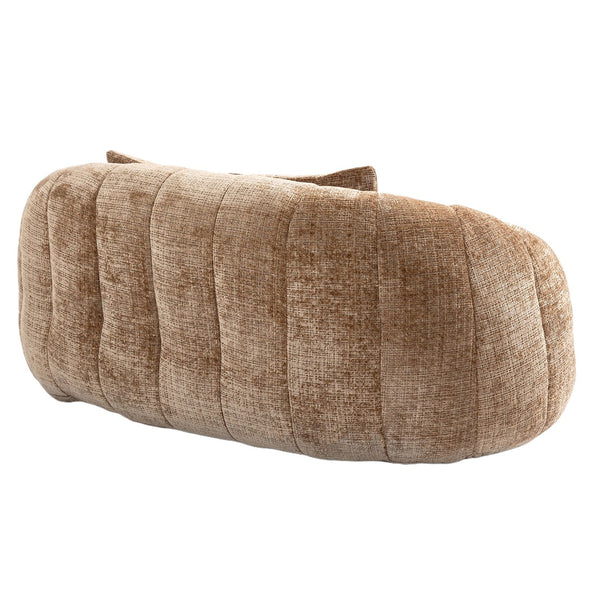 English Elm Bean Bean Bag Sofa High-Density Memory Foam Two-Seater Lounger High Back Chenille Cozy Support Coffee W395P181441