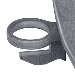 English Elm Folding Adirondack Chair HDPE All-Weather Patio Seat — Ergonomic, Foldable, Water & Heat Resistant Grey W1889P408674
