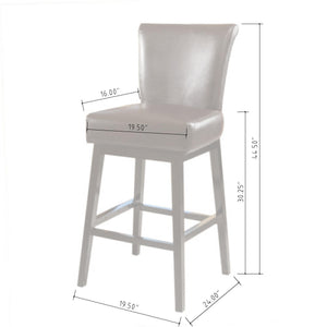 English Elm Christopher Knight Home® - 30.25'' High Swivel Bar Stool Brown - Ergonomic PU Leather Seat, Solid Wood Legs, Durable Comfort & Support 57177.00PU